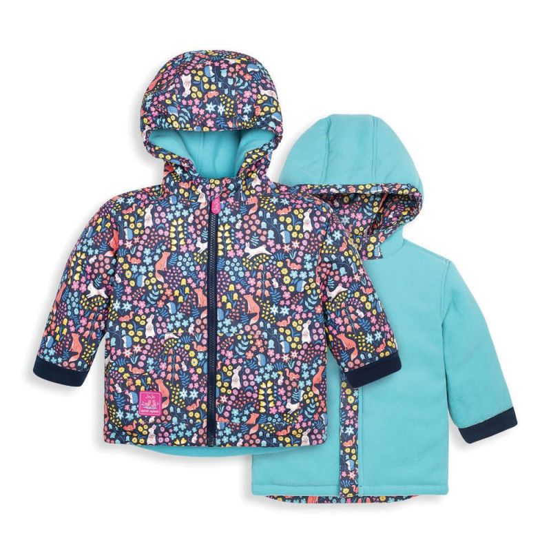Abrigo Reversible Impermeable y Polar Woodland - talla 18-24 meses