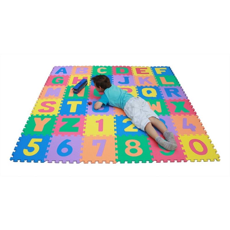 Alfombra Rompecabezas Números y Letras Desmontables