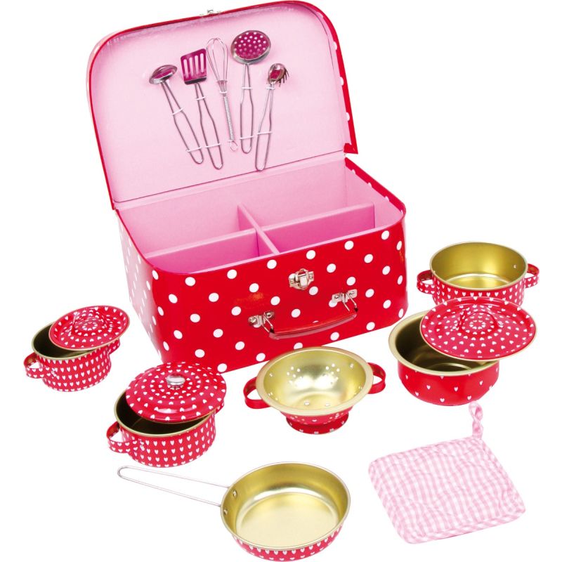 Batería de Cocina para Niños Puntitos - 15 piezas