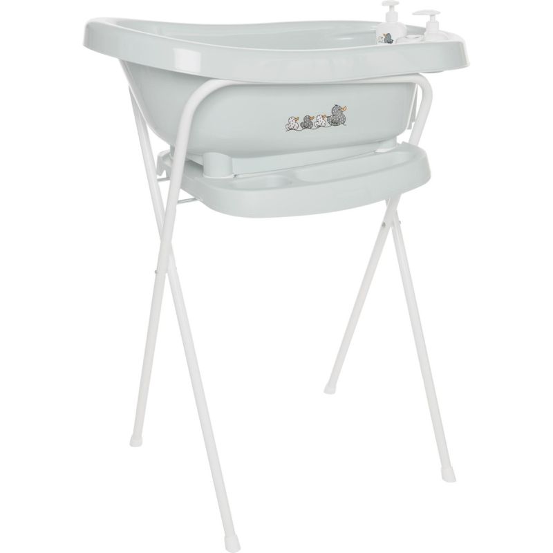 Set de bañera Thermobath Fabulous con soporte, diseño de patos, ideal para el baño del bebé.
