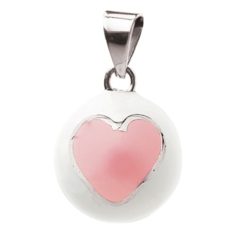 Llamador de Ángeles Corazón Rosa