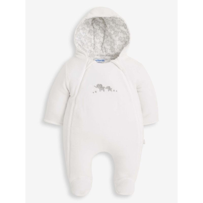 Buzo bebé terciopelo bordado elefantes Jojo Maman Bébé