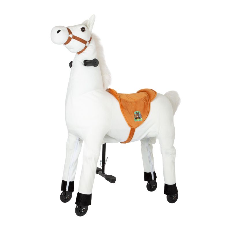 Caballo para montar con ruedas Blanco - Para Niños entre 5 y 12 años