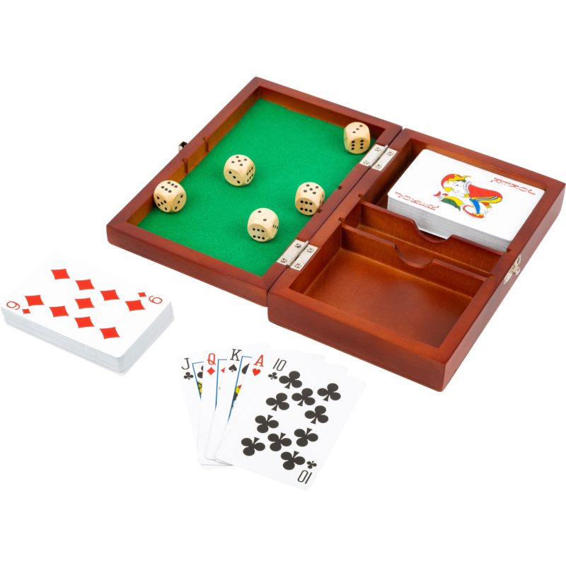 Caja de juegos cartas y dados