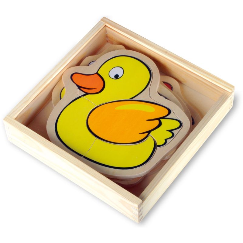 Caja de Puzzles de madera Granja - A partir de 24 meses