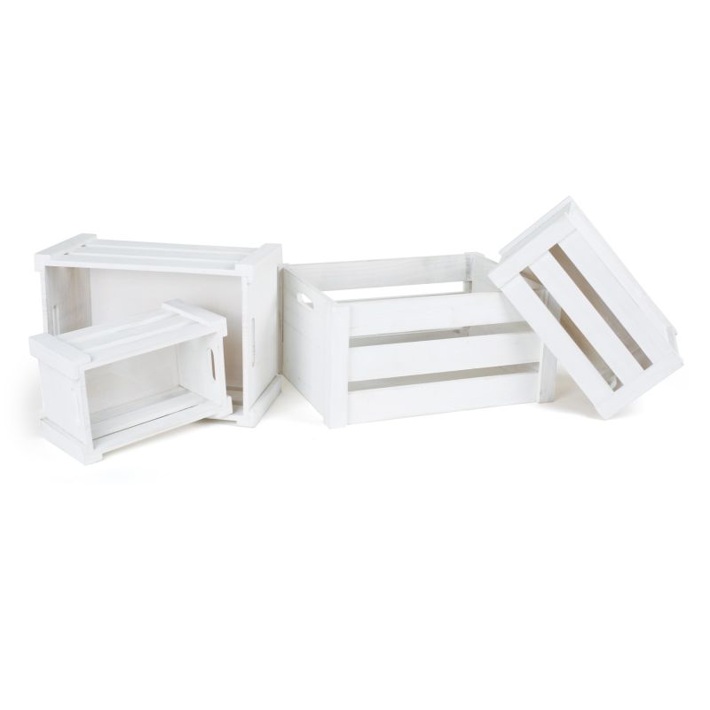 Cajas de madera Blancas - Set 4 unidades
