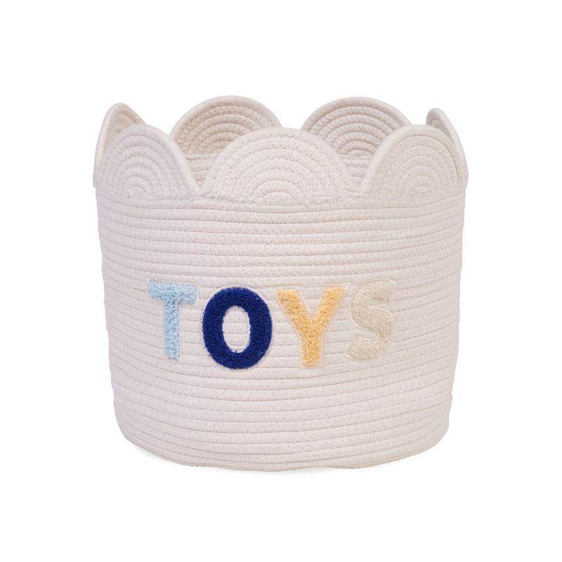 Flower basket - 30x30x30cm - Cottonrope - Offwhite