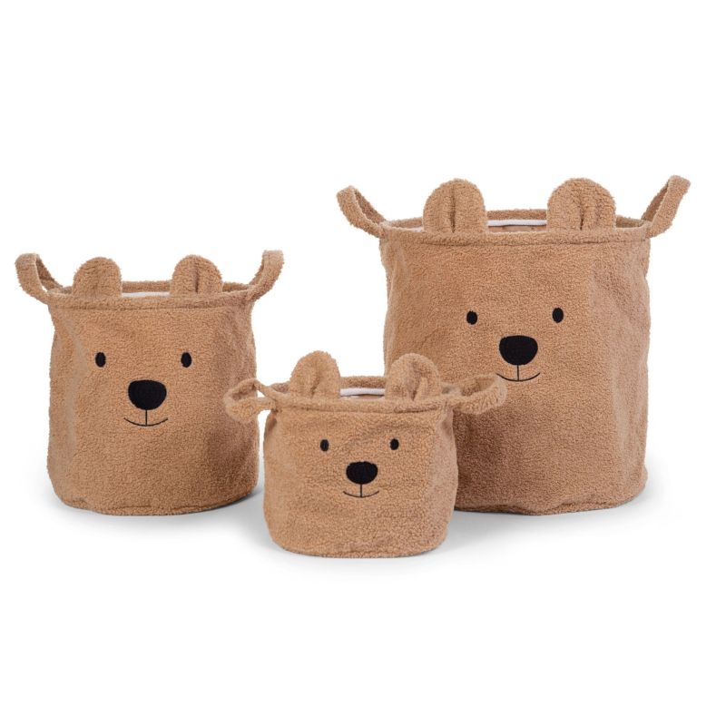 SET DE 3 CESTAS TEDDY BROWN