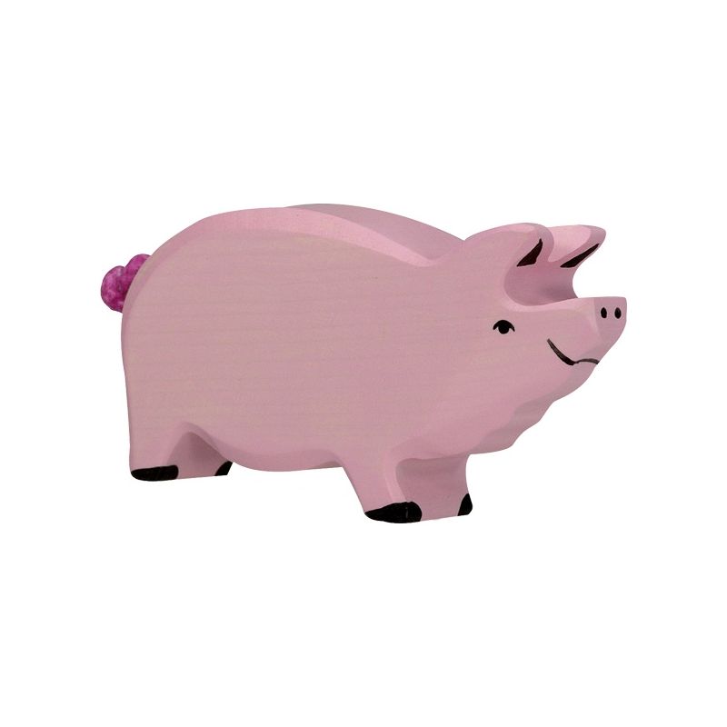 Figura de madera Cerdito Holztiger