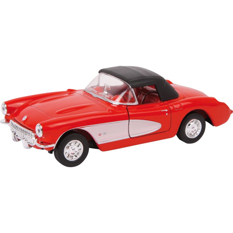 Coche Modelo Chevrolet 57 Corvette Rojo , Escala 1:34 - imagen 7