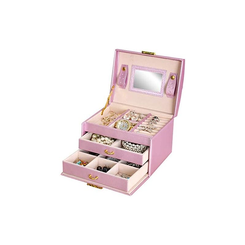 Cofre , joyero rosa , muy elegante