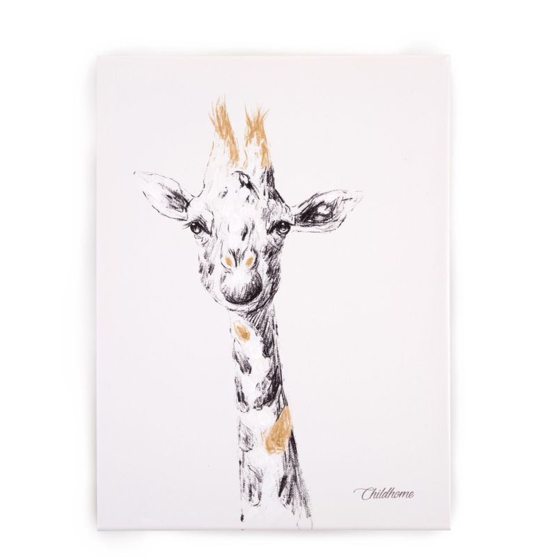 Cuadro Pintura al óleo Jirafa -decoración infantil - Childhome