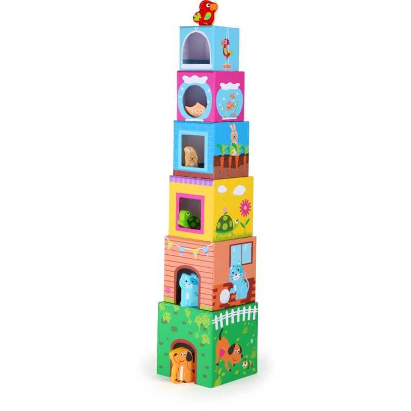 Cubos para apilar con figuras