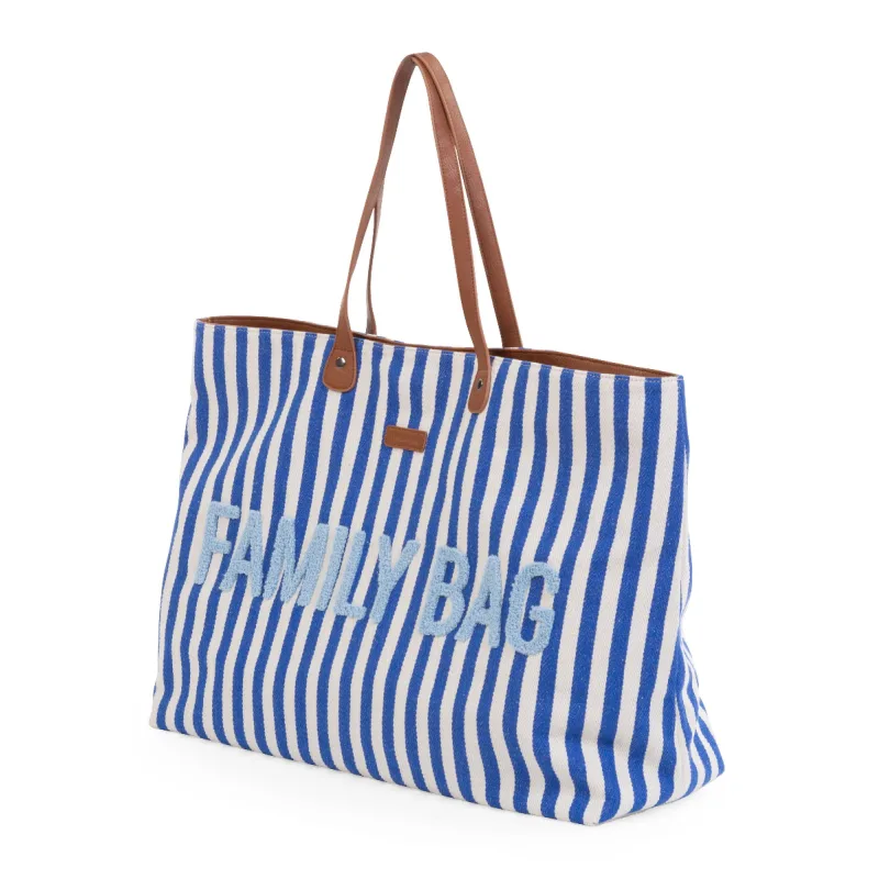 Bolsa Familiar de Maternidad Family Bag® - Rayas Azul Eléctrico/Azul Claro de Childhome - imagen 4