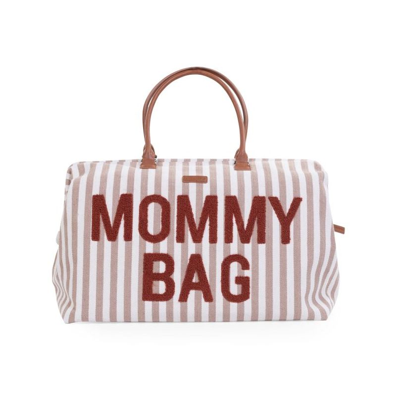 Bolsa de Maternidad Mommy Bag® - Rayas Nude/Terracota de Childhome