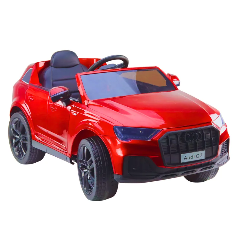 Coche Eléctrico Infantil Audi Q7 Rojo Metalizado 12V con Control Remoto y Asiento de Piel – LEAN CARS