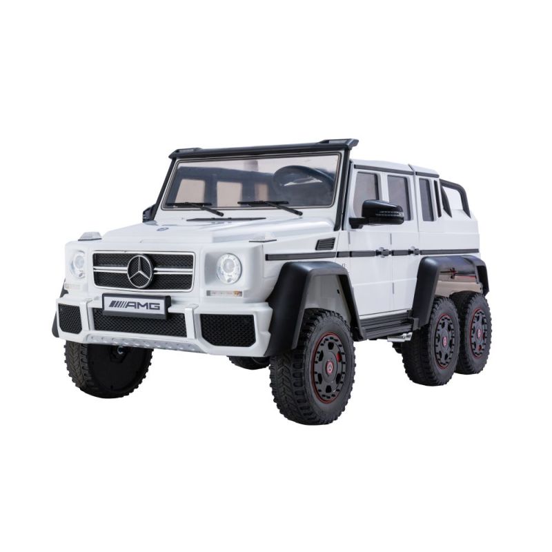 Coche Eléctrico Infantil Mercedes G63 6x4 24V LEAN CARS - Blanco - imagen 2