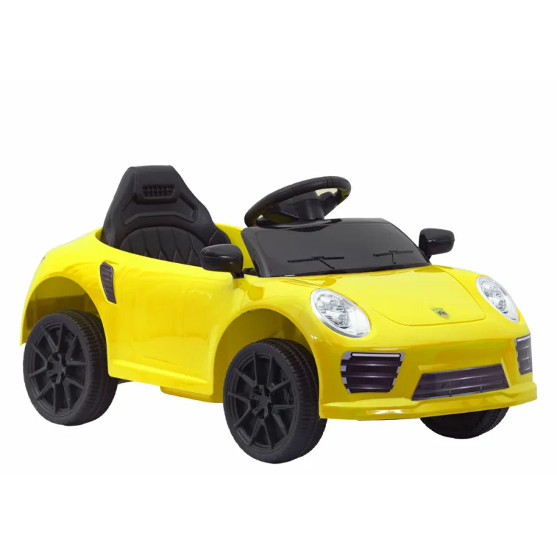 Coche Eléctrico para Niños WMT-666 con Control Remoto y Luces LED-Amarillo