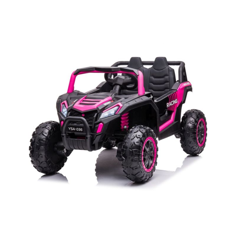 Coche Eléctrico para Niños YSA036 Rosa 4x4 con 4 Motores, 12V y Control Remoto