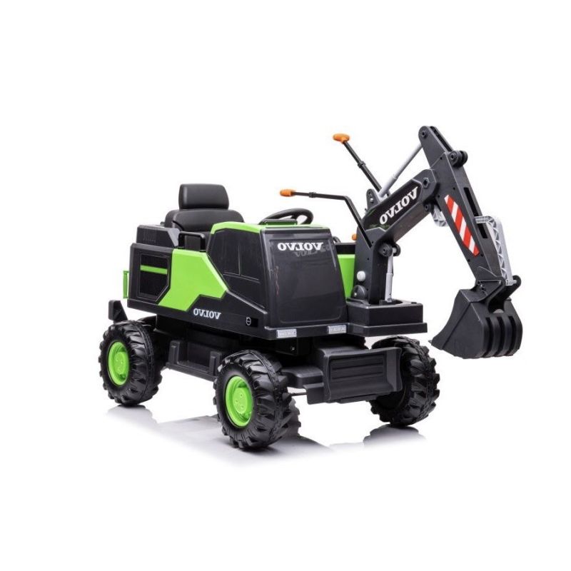 Excavadora Eléctrica Infantil Volvo DK-VE888 Verde con Brazo Manual