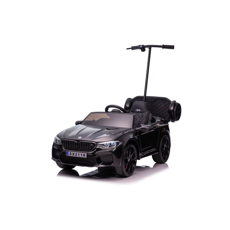 Coche Eléctrico Infantil BMW M5 con Plataforma para Padres 12V LEAN CARS - Negro Lacado