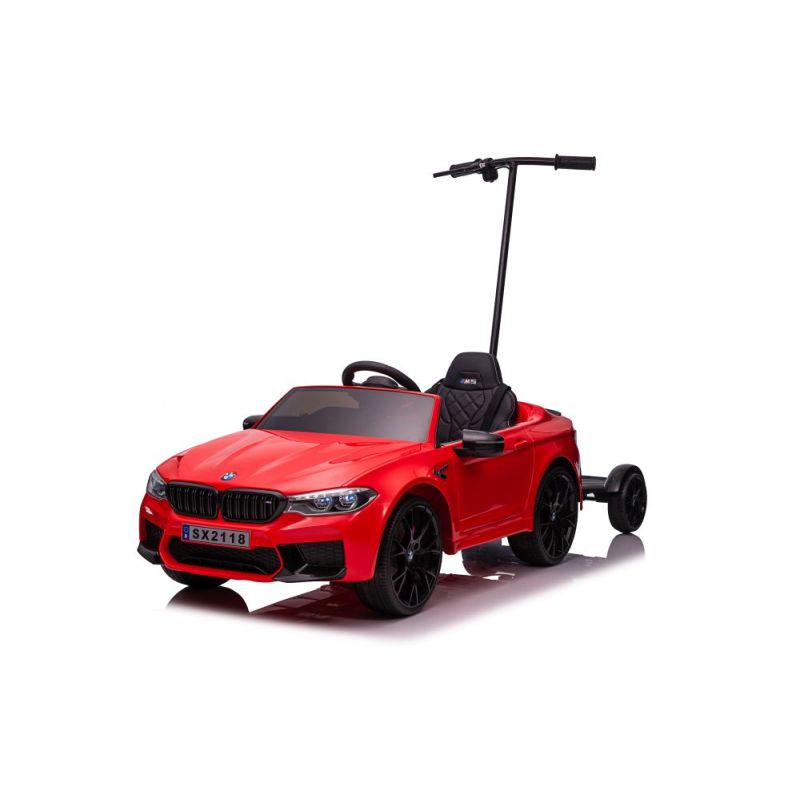 Coche Eléctrico Infantil BMW M5 con Plataforma para Padres 12V LEAN CARS - Rojo Lacado