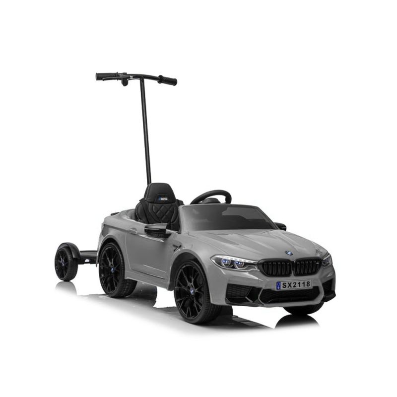 Coche Eléctrico Infantil BMW M5 con Plataforma para Padres 12V LEAN CARS - Plata