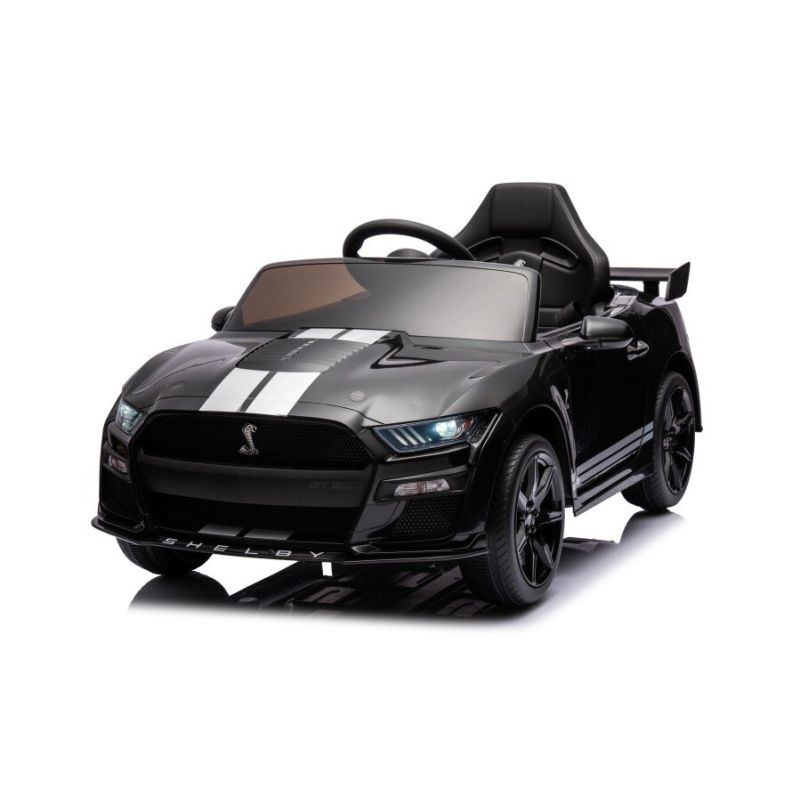 Coche Eléctrico para Niños Ford Mustang GT500 Shelby Negro con Control Remoto y Asientos de Ecopiel