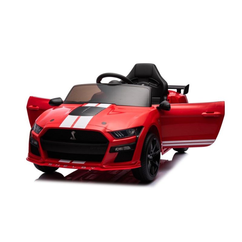 Coche Eléctrico para Niños Ford Mustang GT500 Shelby Rojo con Control Remoto y Asientos de Ecopiel
