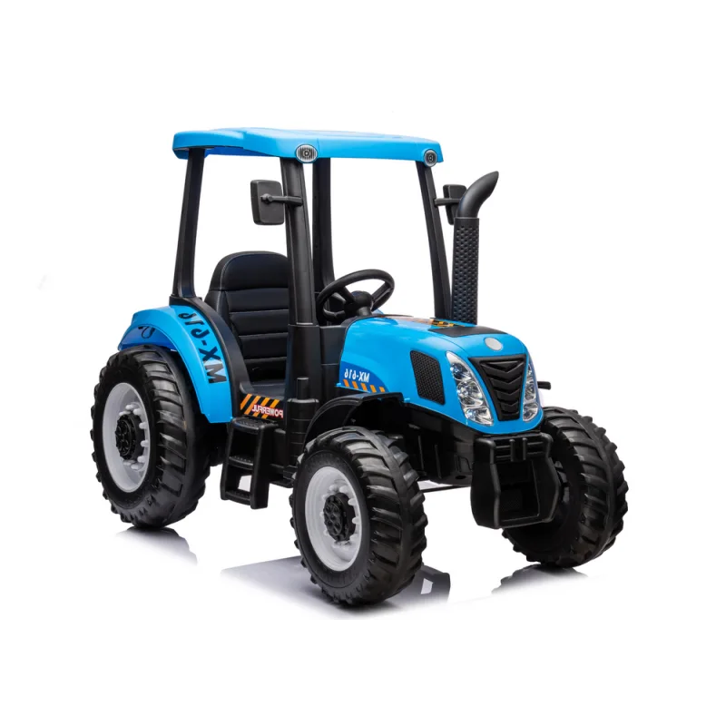 Tractor Eléctrico Infantil A011 Azul 24V con Ruedas EVA y Mando a Distancia
