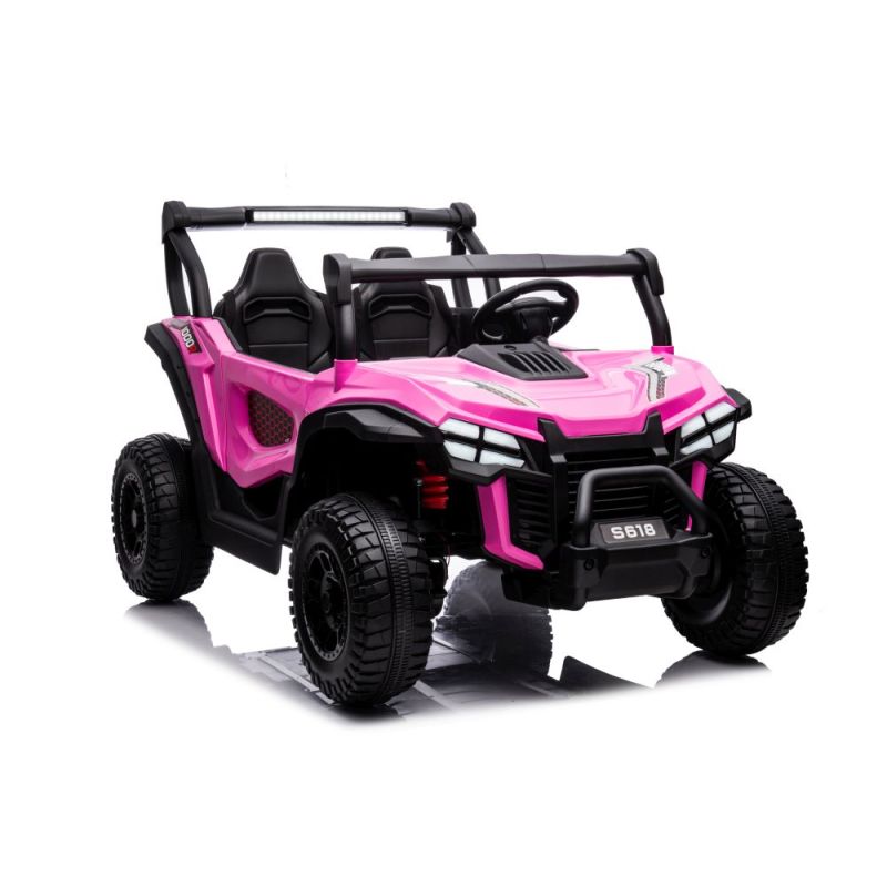 Coche Eléctrico Infantil S618 24V 4x4 LEAN CARS - Rosa