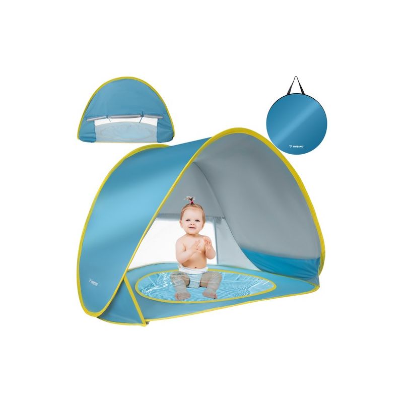 Carpa de playa POP-UP semiabierta con piscina incorporada para Bebés