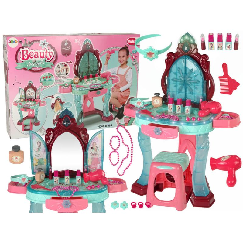 Set de Belleza con Espejo, Luces, Sonidos y Joyas
