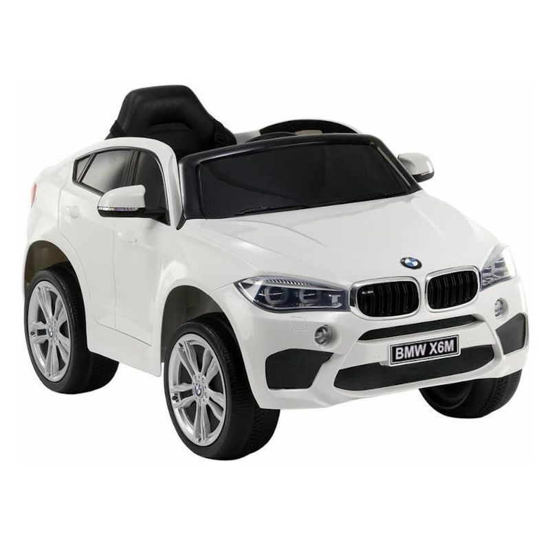 Coche Eléctrico para Niños BMW X6 Blanco con 2 Motores, 12V y Control Remoto