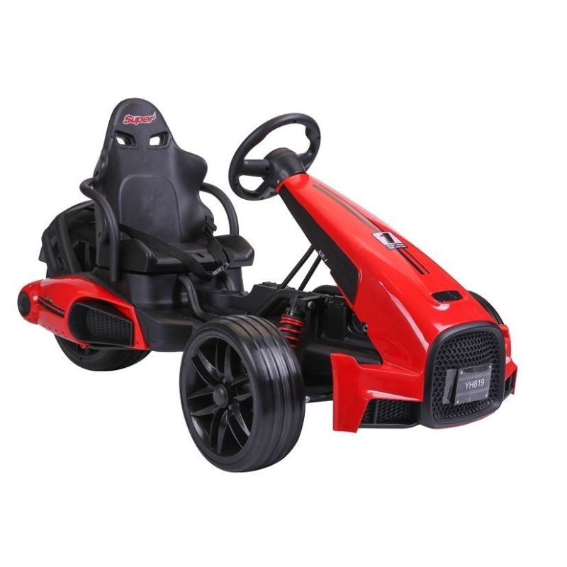 Go-Kart Eléctrico Infantil CH9939 en Rojo con Batería 12V y Motor Dual de 45W