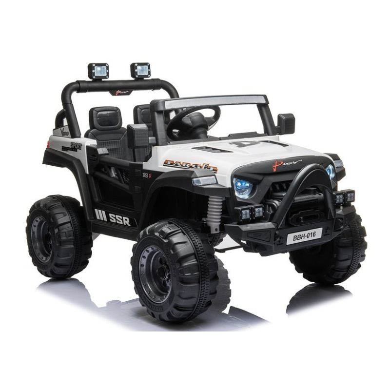 Coche Eléctrico Infantil BBH-016 Blanco con Control Remoto y Asiento de Ecocuero - imagen 2