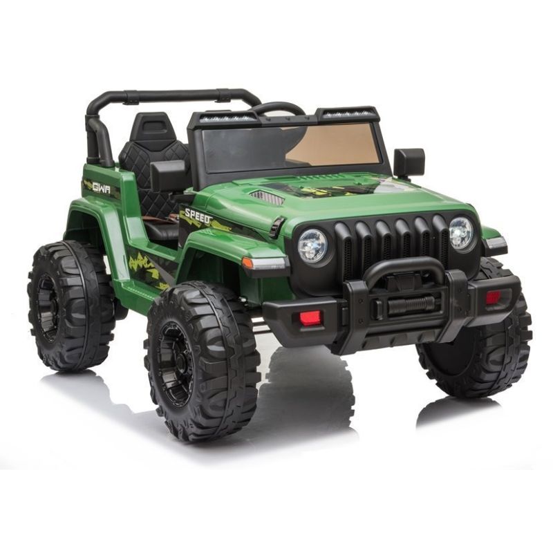 Jeep Eléctrico para Niños CH9956 Verde con 2 Motores, 12V y Control Remoto
