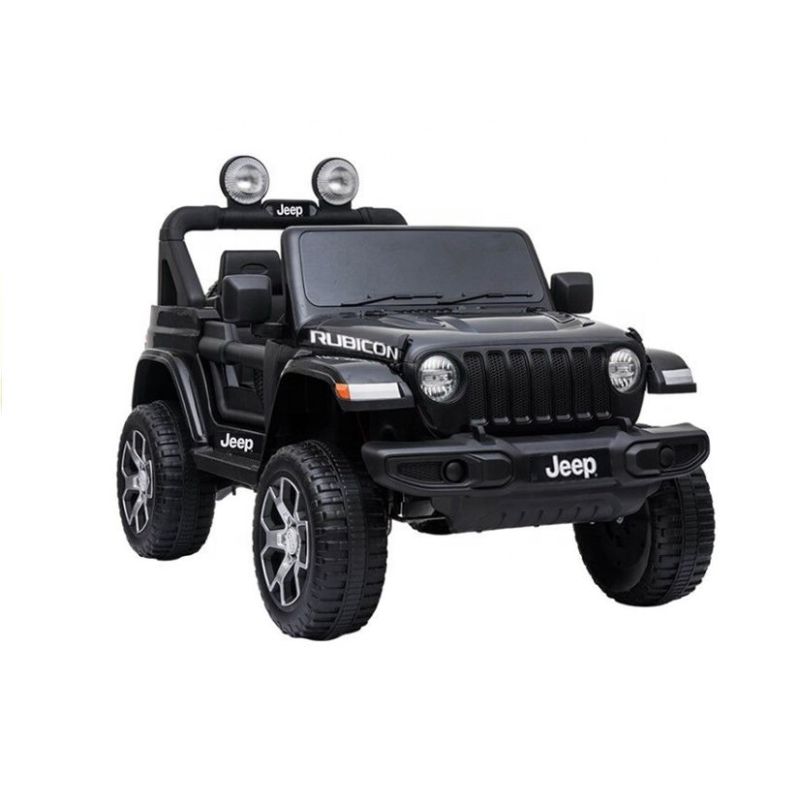 Jeep Eléctrico para Niños Wrangler Rubicon 4x4 Negro con 4 Motores, 12V y Control Remoto - imagen 2