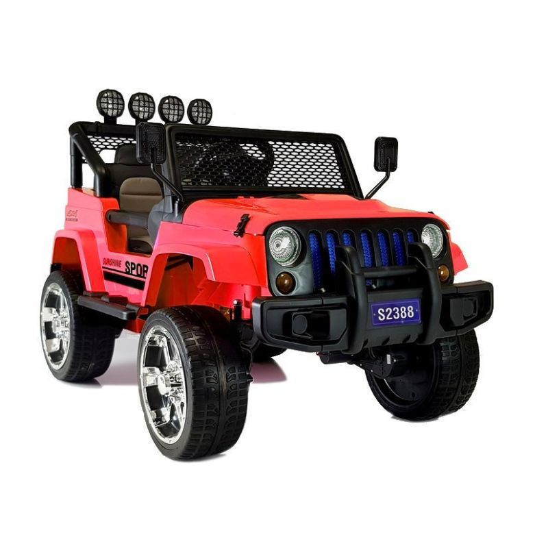 Coche Eléctrico Infantil Jeep S2388 4x45W Blanco con Mando a Distancia y Asiento de Piel