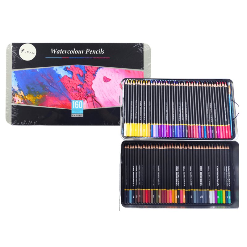 Set de Lápices Solubles en Agua – 160 Colores en Estuche Metálico - imagen 2