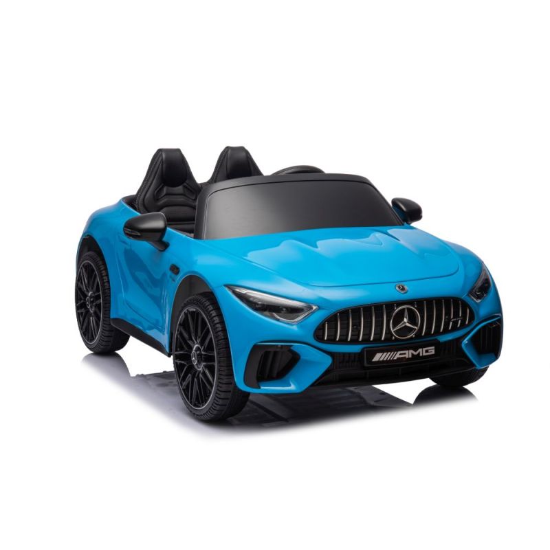Coche Eléctrico Infantil Mercedes AMG SL63 Azul Pintado con Control Remoto y Asiento de Eco-Cuero