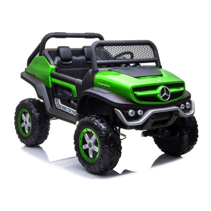 Coche Eléctrico Infantil Mercedes Unimog 4x4 12V LEAN CARS - Verde - imagen 2