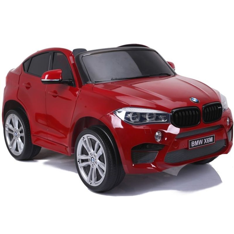 BMW X6M con Ruedas EVA, Cuero Ecológico y Mando 2.4G - Color Rojo