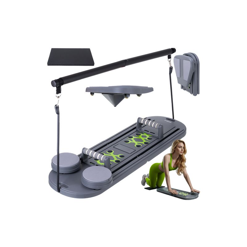 Tabla Multifuncional TRIZAND para Pilates y Yoga 97x35 cm con Asas y Bandas Elásticas
