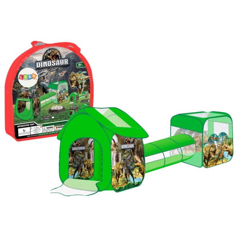 Parque Infantil 3en1 con Tema de Dinosaurios – Casa, Túnel y Piscina de Bolas - imagen 2
