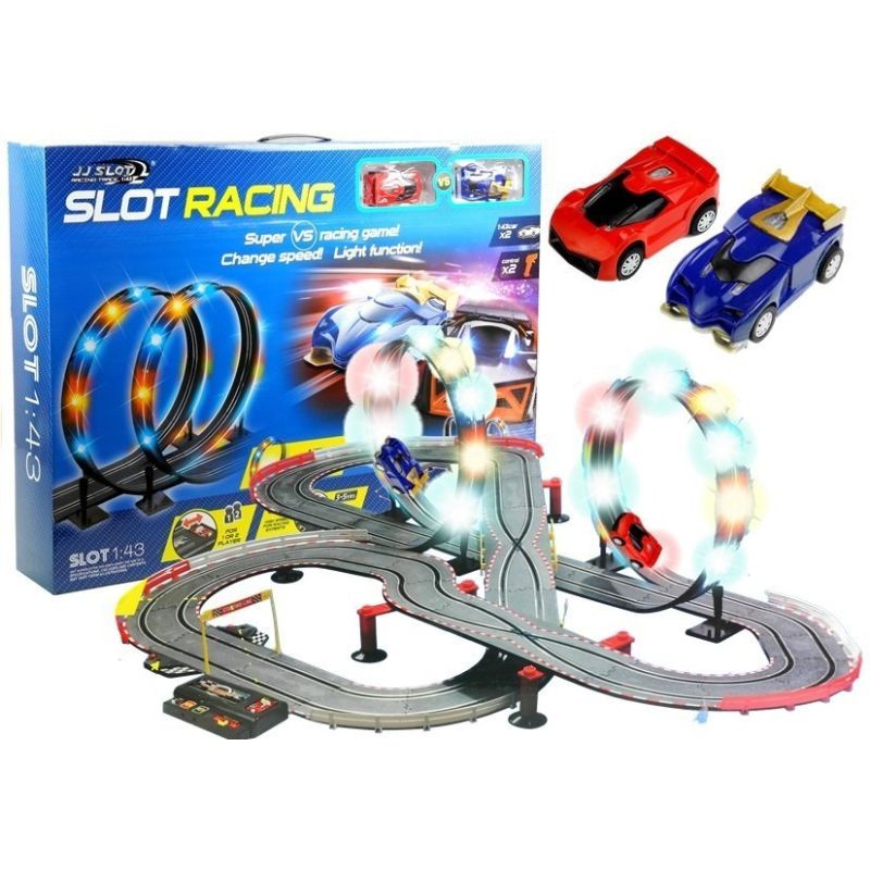 Pista de Carreras con Loop y Luces LED - 2 Coches Slot Cars 1:43 - imagen 2