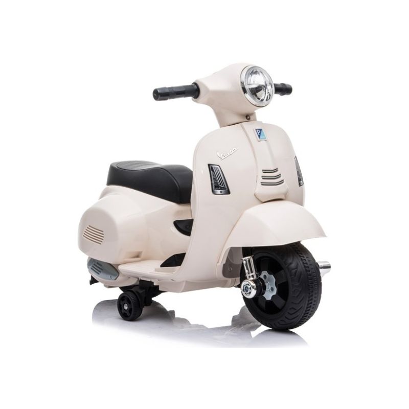 Scooter Eléctrico Infantil Vespa GTS 300 Mini Blanca 6V con Luces LED
