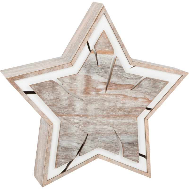 Estrella brillante grande con luz, 34 x 7 x 32 cm 