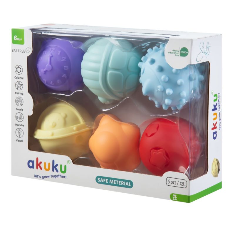 Set de Pelotas Sensoriales 'Akuku': Estimulación y Desarrollo del Tacto y Movimiento
