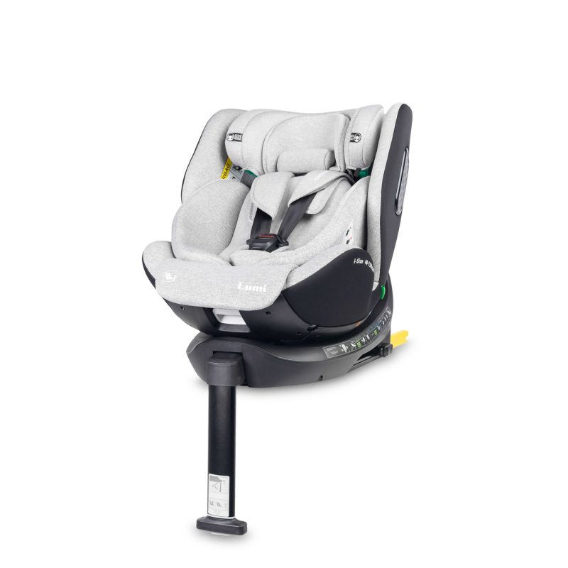 Silla de Auto Lumi 360° ISOFIX con Reclinación, Ventilación y Reductores – Desde 0 meses hasta 12 años (40-150 cm)-Gris